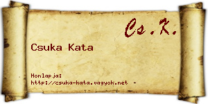 Csuka Kata névjegykártya